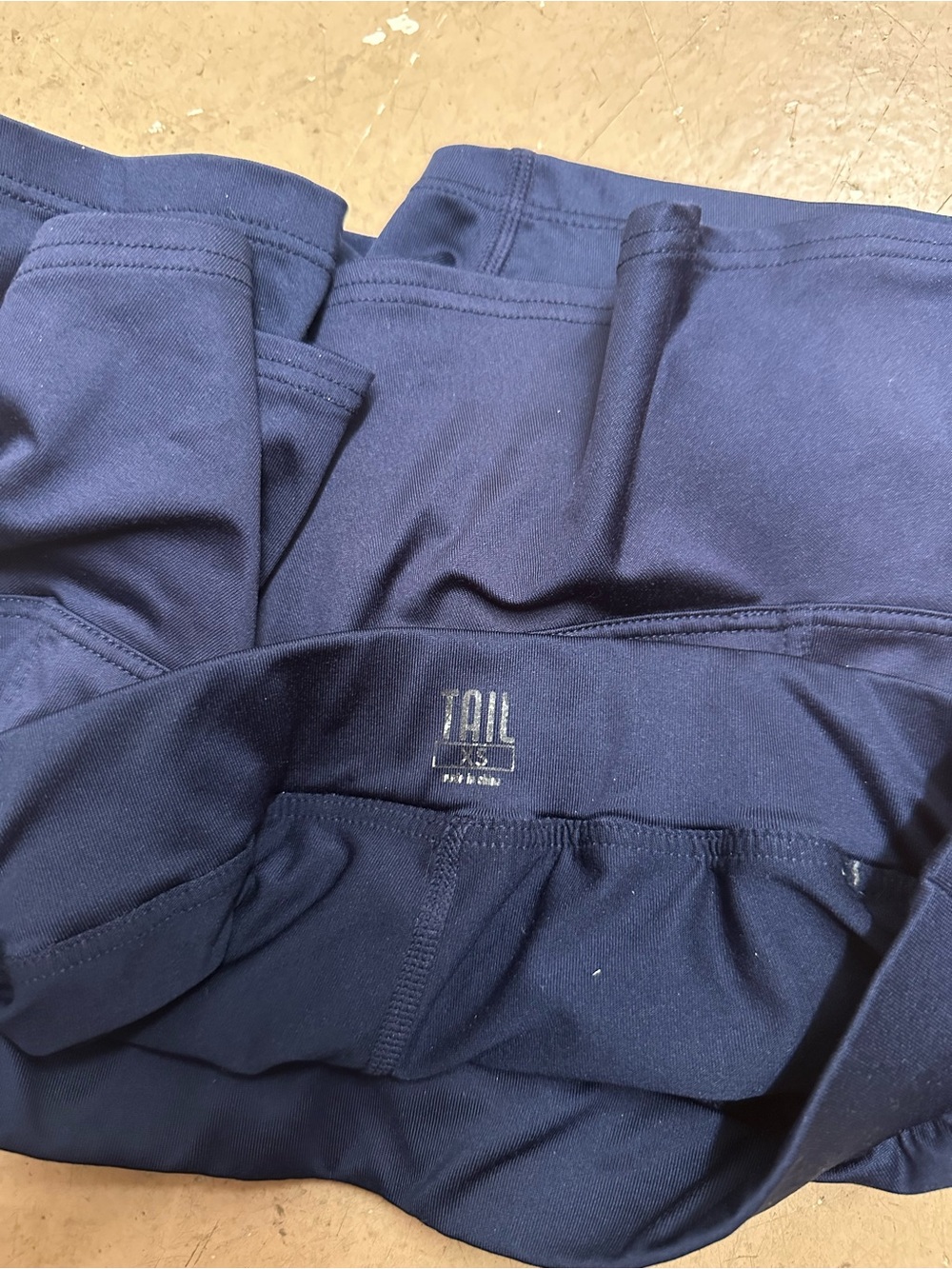 Navy Ruffled Mini Athletic Skirt - Picture 3 of 5